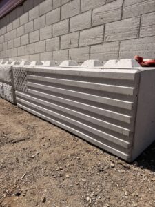 American Flag Testured Concrete Beton Block near Nevada